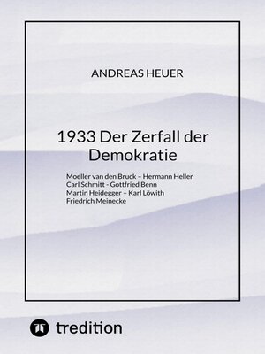 cover image of 1933 Der Zerfall der Demokratie